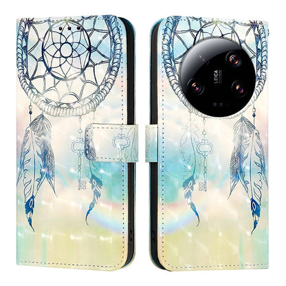 Xiaomi 13 Ultra Leather Flip Phone Case with 3D Painted Design, Card Holder, Wallet & Stand Function - Durable Protection & Easy Access