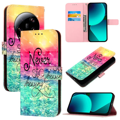 Xiaomi 13 Ultra Leather Flip Phone Case with 3D Painted Design, Card Holder, Wallet & Stand Function - Durable Protection & Easy Access