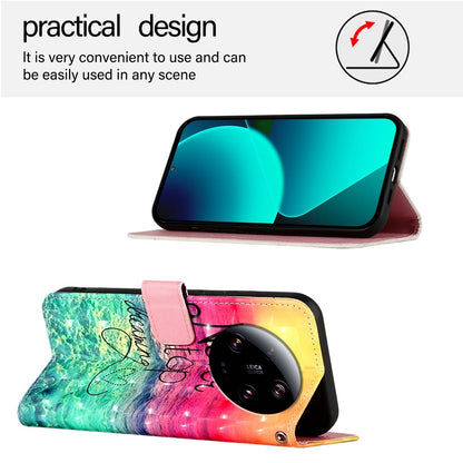 Xiaomi 13 Ultra Leather Flip Phone Case with 3D Painted Design, Card Holder, Wallet & Stand Function - Durable Protection & Easy Access