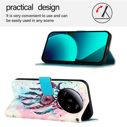 Xiaomi 13 Ultra Leather Flip Phone Case with 3D Painted Design, Card Holder, Wallet & Stand Function - Durable Protection & Easy Access
