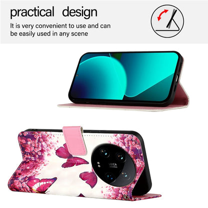 Xiaomi 14 Ultra Leather Flip Phone Case with 3D Painted Design, Card Holder, Wallet & Stand Function - Durable Protection & Easy Access