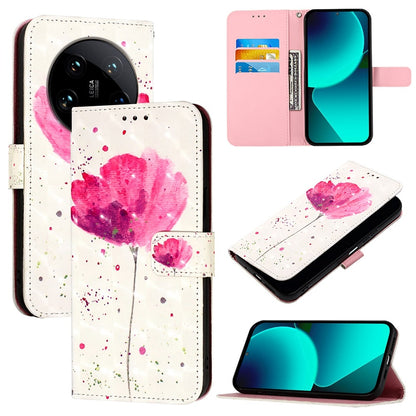 Xiaomi 14 Ultra Leather Flip Phone Case with 3D Painted Design, Card Holder, Wallet & Stand Function - Durable Protection & Easy Access