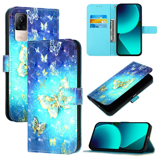 Xiaomi Civi 1S Leather Flip Phone Case with 3D Painted Design, Card Holder, Wallet & Stand Function - Durable Protection & Easy Access