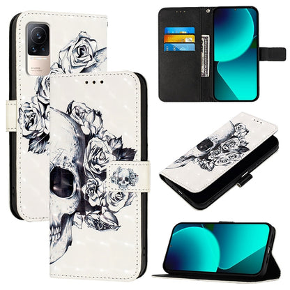 Xiaomi Civi 1S Leather Flip Phone Case with 3D Painted Design, Card Holder, Wallet & Stand Function - Durable Protection & Easy Access
