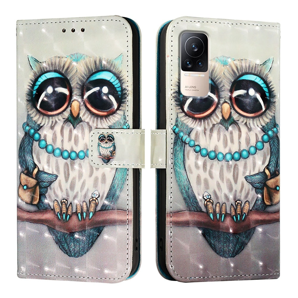 Xiaomi Civi 1S Leather Flip Phone Case with 3D Painted Design, Card Holder, Wallet & Stand Function - Durable Protection & Easy Access