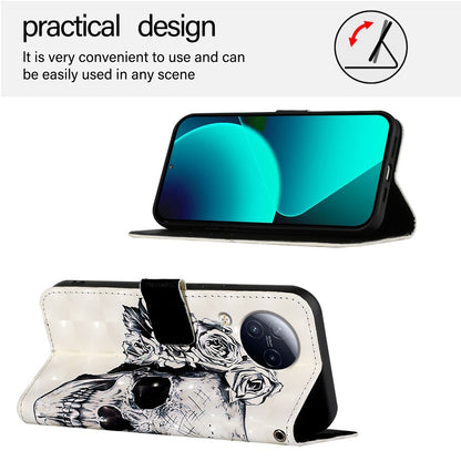 Xiaomi Civi 3 Leather Flip Phone Case with 3D Painted Design, Card Holder, Wallet & Stand Function - Durable Protection & Easy Access