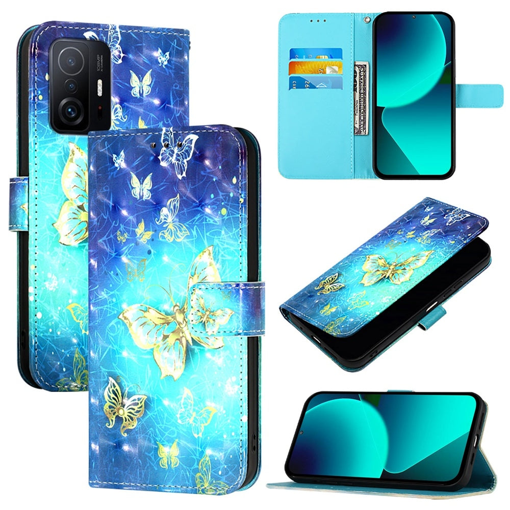 Xiaomi Mi 10T 5G Leather Flip Phone Case with 3D Painted Design, Card Holder, Wallet & Stand Function - Durable Protection & Easy Access