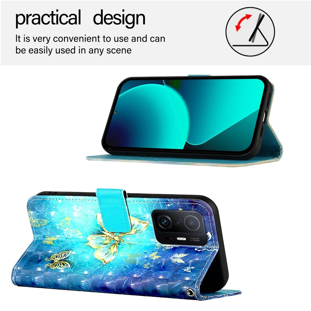 Xiaomi Mi 10T Pro 5G Leather Flip Phone Case with 3D Painted Design, Card Holder, Wallet & Stand Function - Durable Protection & Easy Access