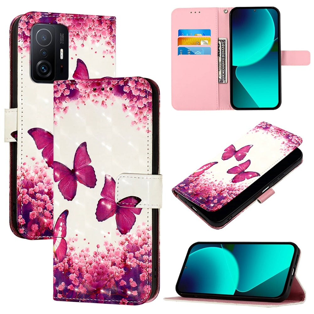 Xiaomi Mi 10T Pro 5G Leather Flip Phone Case with 3D Painted Design, Card Holder, Wallet & Stand Function - Durable Protection & Easy Access