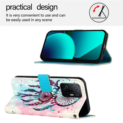 Xiaomi Mi 10T 5G Leather Flip Phone Case with 3D Painted Design, Card Holder, Wallet & Stand Function - Durable Protection & Easy Access