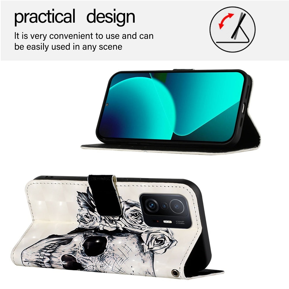 Xiaomi Mi 10T Pro 5G Leather Flip Phone Case with 3D Painted Design, Card Holder, Wallet & Stand Function - Durable Protection & Easy Access