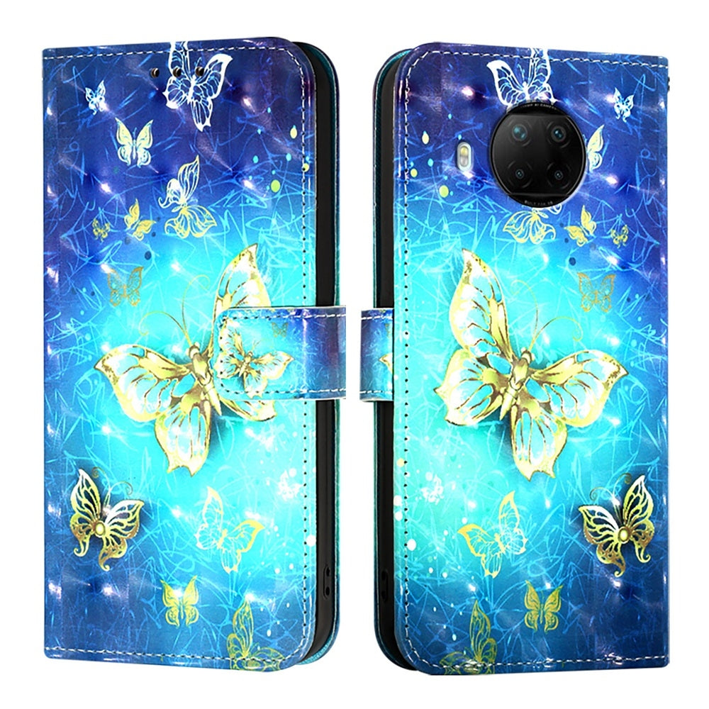 Xiaomi Mi 10T Lite 5G Leather Flip Phone Case with 3D Painted Design, Card Holder, Wallet & Stand Function - Durable Protection & Easy Access