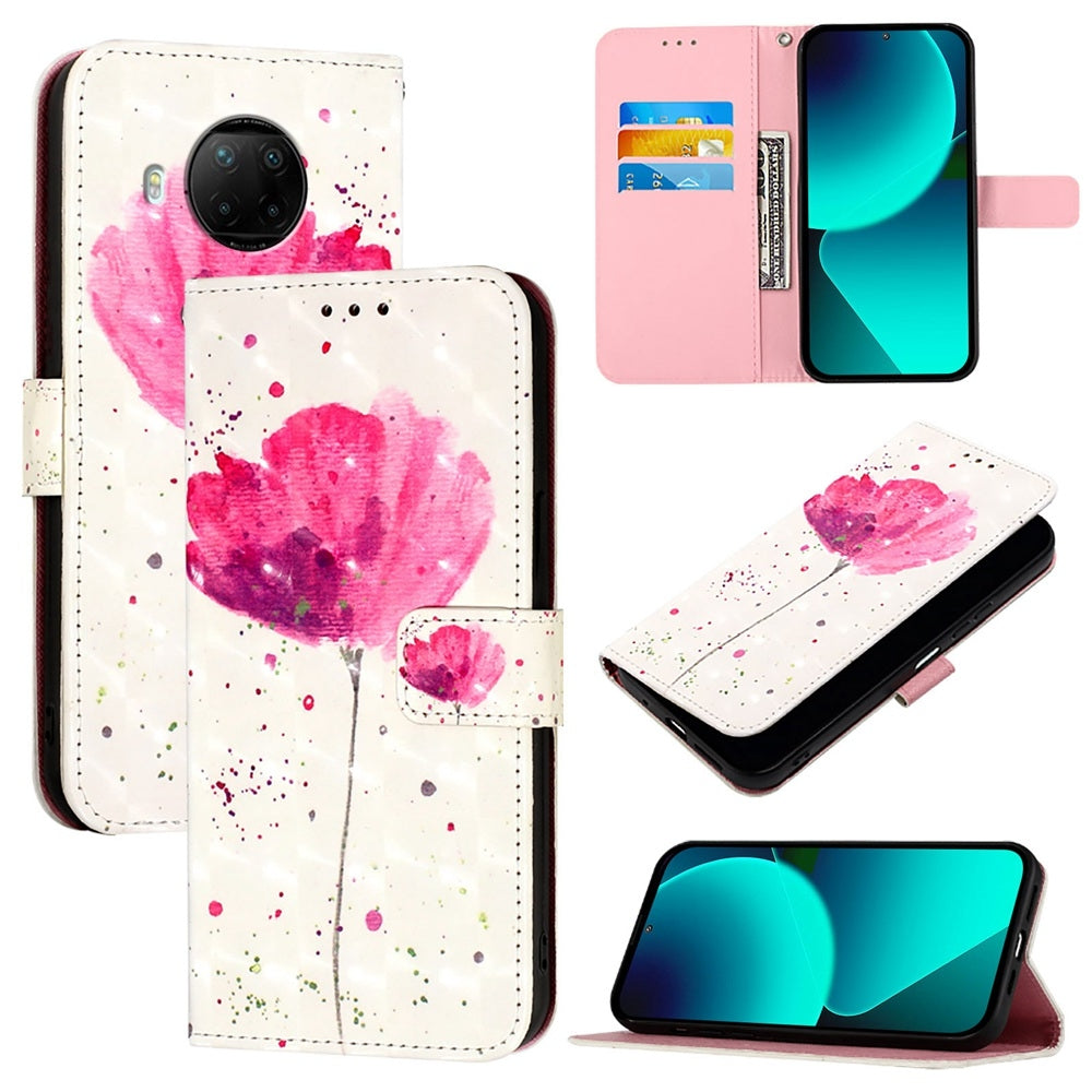 Xiaomi Mi 10T Lite 5G Leather Flip Phone Case with 3D Painted Design, Card Holder, Wallet & Stand Function - Durable Protection & Easy Access