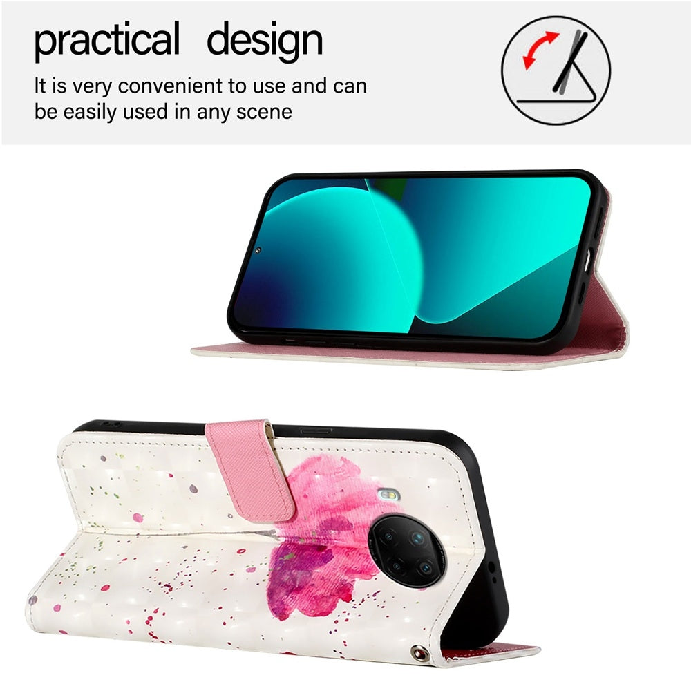 Xiaomi Mi 10T Lite 5G Leather Flip Phone Case with 3D Painted Design, Card Holder, Wallet & Stand Function - Durable Protection & Easy Access