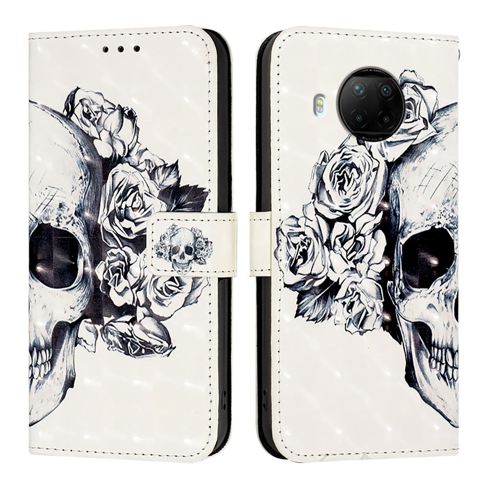 Xiaomi Mi 10T Lite 5G Leather Flip Phone Case with 3D Painted Design, Card Holder, Wallet & Stand Function - Durable Protection & Easy Access