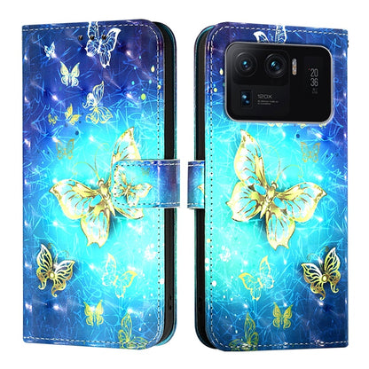Xiaomi Mi 11 Ultra Leather Flip Phone Case with 3D Painted Design, Card Holder, Wallet & Stand Function - Durable Protection & Easy Access