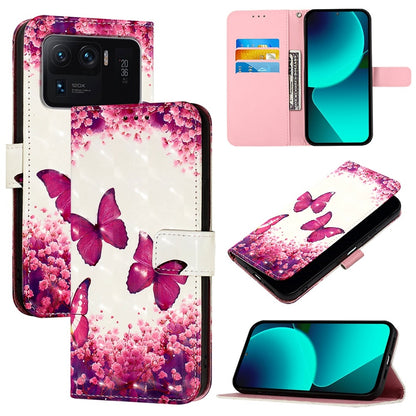 Xiaomi Mi 11 Ultra Leather Flip Phone Case with 3D Painted Design, Card Holder, Wallet & Stand Function - Durable Protection & Easy Access