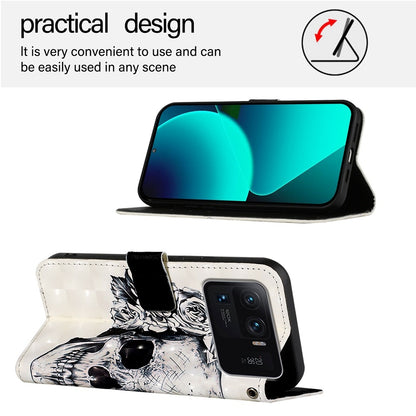 Xiaomi Mi 11 Ultra Leather Flip Phone Case with 3D Painted Design, Card Holder, Wallet & Stand Function - Durable Protection & Easy Access
