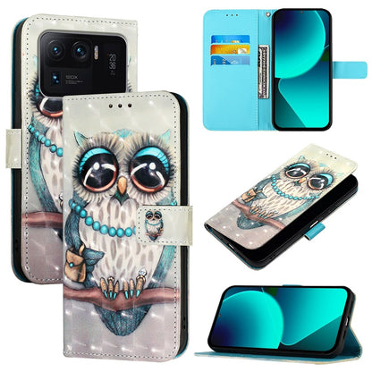 Xiaomi Mi 11 Ultra Leather Flip Phone Case with 3D Painted Design, Card Holder, Wallet & Stand Function - Durable Protection & Easy Access
