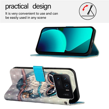 Xiaomi Mi 11 Ultra Leather Flip Phone Case with 3D Painted Design, Card Holder, Wallet & Stand Function - Durable Protection & Easy Access