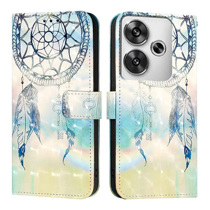 Xiaomi Poco F6 5G Leather Flip Phone Case with 3D Painted Design, Card Holder, Wallet & Stand Function - Durable Protection & Easy Access