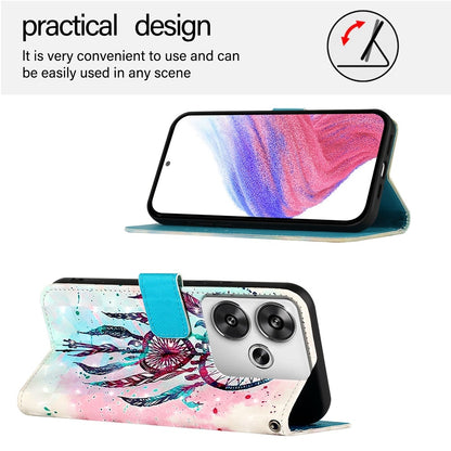 Xiaomi Poco F6 5G Leather Flip Phone Case with 3D Painted Design, Card Holder, Wallet & Stand Function - Durable Protection & Easy Access