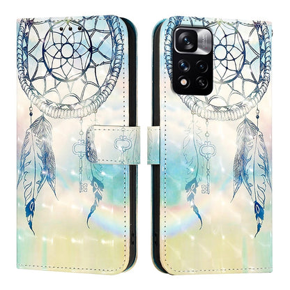 Xiaomi Poco X4 NFC Leather Flip Phone Case with 3D Painted Design, Card Holder, Wallet & Stand Function - Durable Protection & Easy Access