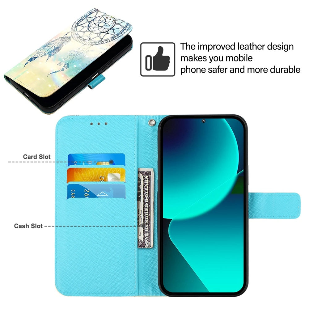 Xiaomi Poco X4 NFC Leather Flip Phone Case with 3D Painted Design, Card Holder, Wallet & Stand Function - Durable Protection & Easy Access