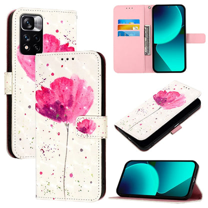 Xiaomi Poco X4 NFC Leather Flip Phone Case with 3D Painted Design, Card Holder, Wallet & Stand Function - Durable Protection & Easy Access