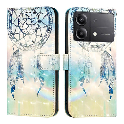 Xiaomi Poco X6 Neo Global Leather Flip Phone Case with 3D Painted Design, Card Holder, Wallet & Stand Function - Durable Protection & Easy Access