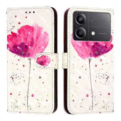 Xiaomi Poco X6 Neo Global Leather Flip Phone Case with 3D Painted Design, Card Holder, Wallet & Stand Function - Durable Protection & Easy Access