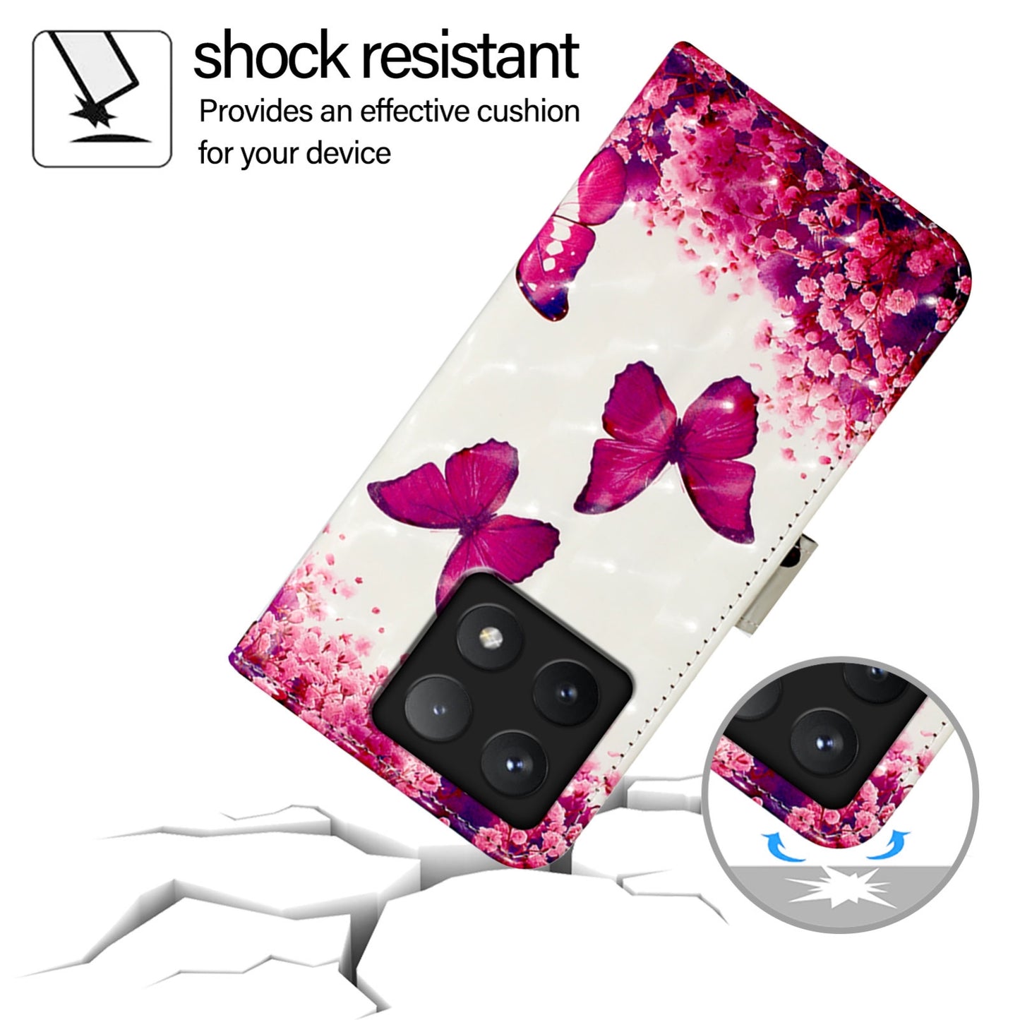 Xiaomi 14T Leather Flip Phone Case with 3D Painted Design, Card Holder, Wallet & Stand Function - Durable Protection & Easy Access