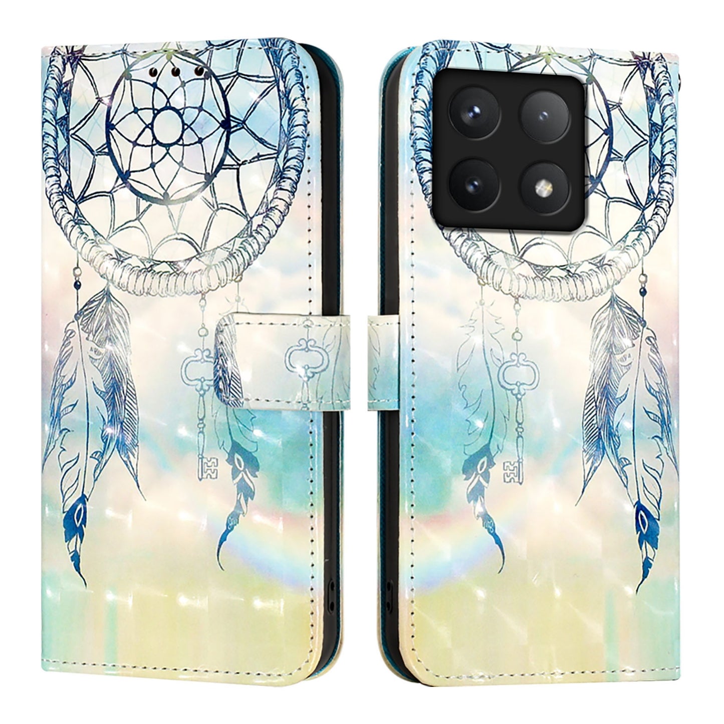 Xiaomi 14T Leather Flip Phone Case with 3D Painted Design, Card Holder, Wallet & Stand Function - Durable Protection & Easy Access