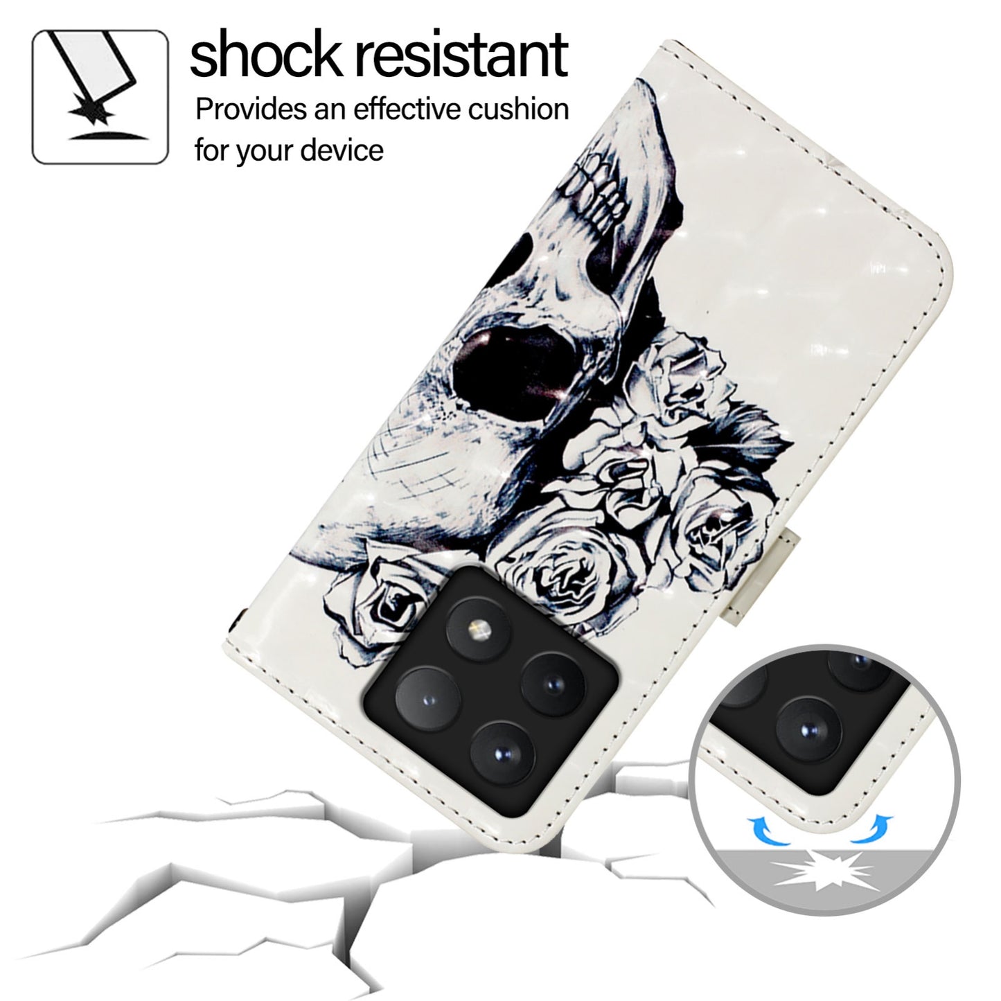 Xiaomi 14T Leather Flip Phone Case with 3D Painted Design, Card Holder, Wallet & Stand Function - Durable Protection & Easy Access