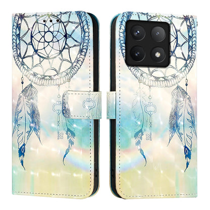 Xiaomi 14T Pro Leather Flip Phone Case with 3D Painted Design, Card Holder, Wallet & Stand Function - Durable Protection & Easy Access