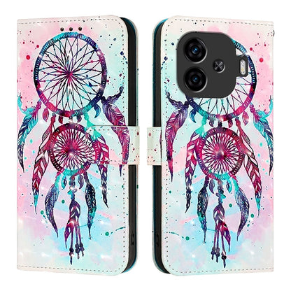 vivo iQOO Z9 Leather Flip Phone Case with 3D Painted Design, Card Holder, Wallet & Stand Function - Durable Protection & Easy Access