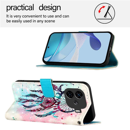 vivo iQOO Z9 Leather Flip Phone Case with 3D Painted Design, Card Holder, Wallet & Stand Function - Durable Protection & Easy Access