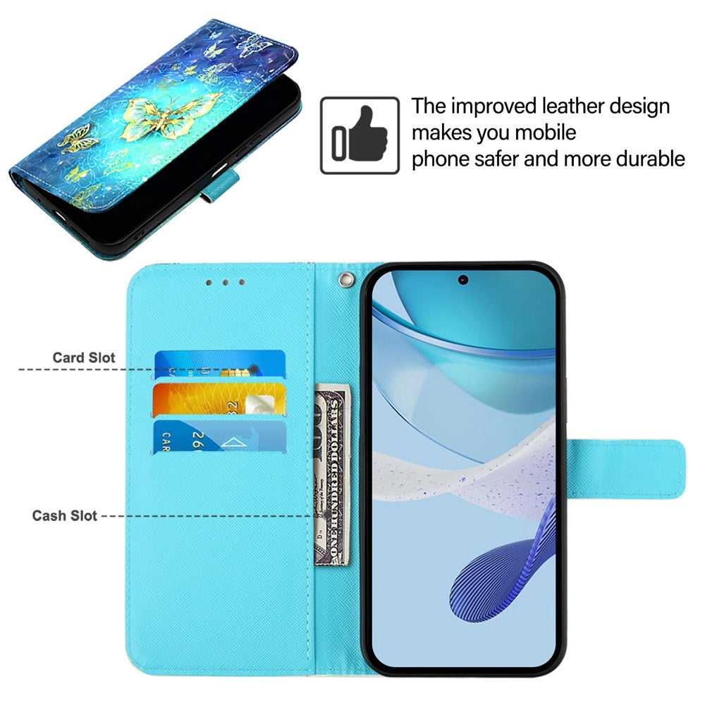 For vivo Y75 4G Leather Flip Phone Case with 3D Painted Design, Card Holder, Wallet & Stand Function - Durable Protection & Easy Access