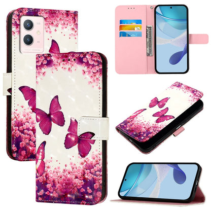 For vivo Y75 4G Leather Flip Phone Case with 3D Painted Design, Card Holder, Wallet & Stand Function - Durable Protection & Easy Access