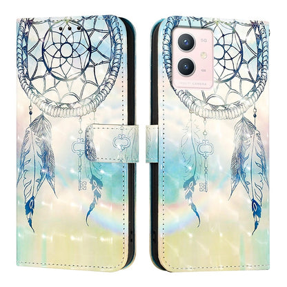 For vivo Y75 4G Leather Flip Phone Case with 3D Painted Design, Card Holder, Wallet & Stand Function - Durable Protection & Easy Access
