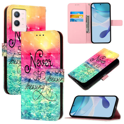 For vivo Y75 4G Leather Flip Phone Case with 3D Painted Design, Card Holder, Wallet & Stand Function - Durable Protection & Easy Access