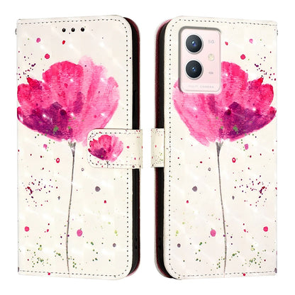 For vivo Y75 4G Leather Flip Phone Case with 3D Painted Design, Card Holder, Wallet & Stand Function - Durable Protection & Easy Access