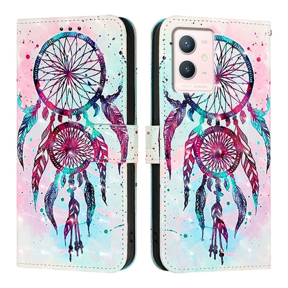 For vivo Y75 4G Leather Flip Phone Case with 3D Painted Design, Card Holder, Wallet & Stand Function - Durable Protection & Easy Access