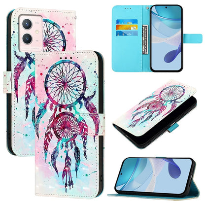 For vivo Y75 4G Leather Flip Phone Case with 3D Painted Design, Card Holder, Wallet & Stand Function - Durable Protection & Easy Access