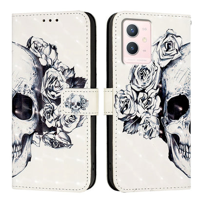 For vivo Y75 4G Leather Flip Phone Case with 3D Painted Design, Card Holder, Wallet & Stand Function - Durable Protection & Easy Access