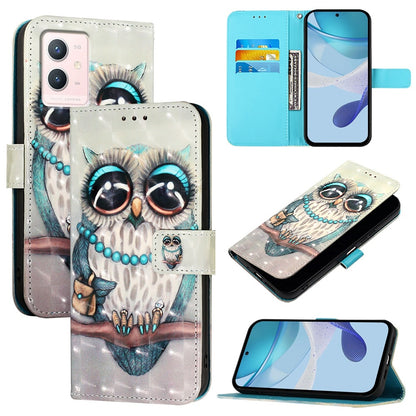 For vivo Y75 4G Leather Flip Phone Case with 3D Painted Design, Card Holder, Wallet & Stand Function - Durable Protection & Easy Access