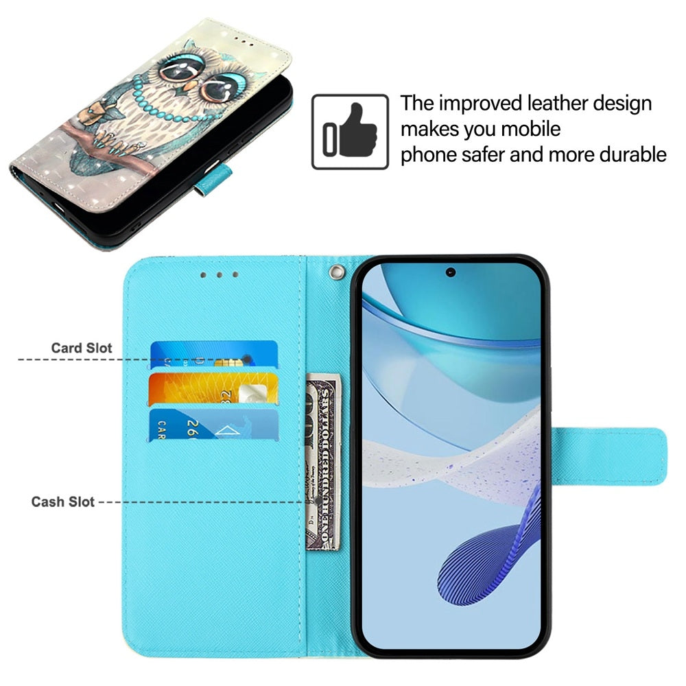 For vivo Y75 4G Leather Flip Phone Case with 3D Painted Design, Card Holder, Wallet & Stand Function - Durable Protection & Easy Access