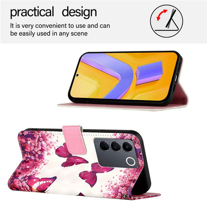 vivo V27e 4G Global Leather Flip Phone Case with 3D Painted Design, Card Holder, Wallet & Stand Function - Durable Protection & Easy Access