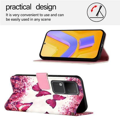 vivo V30 Pro 5G Global Leather Flip Phone Case with 3D Painted Design, Card Holder, Wallet & Stand Function - Durable Protection & Easy Access