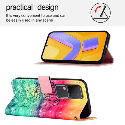 vivo V30 5G Global Leather Flip Phone Case with 3D Painted Design, Card Holder, Wallet & Stand Function - Durable Protection & Easy Access